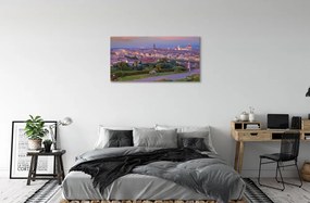 Obraz na plátne rieka Taliansko Panorama 125x50 cm