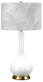 Elstead MILO-AB-TL-FDEB - Stolná lampa MILO 1xE27/60W/230V šedá