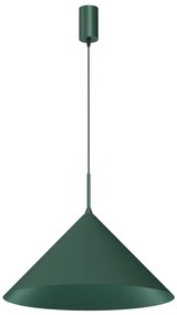 Závesné svietidlo Capital, 1x zelené kovové tienidlo, (fi 46cm), gr