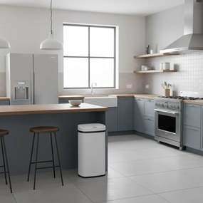 Senzorový odpadkový kôš DEUS, 58 litrov, biela Jurhan