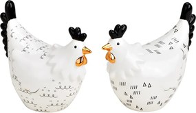 Keramická sliepočka HENIQUE 8 cm biela - viac variantov