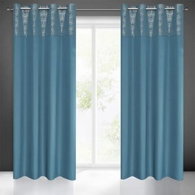 Moderný záves vo svetlo modrej farbe do obývačky Dĺžka: 250 cm