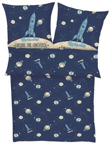 s.Oliver Bavlnené obliečky Explore the universe, 140 x 200 cm, 70 x 90 cm