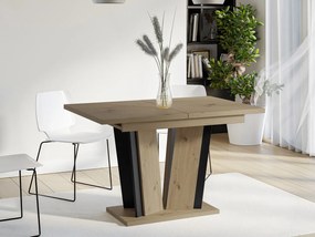 Rozkladací jedálenský stôl Lyliad II, Farby: artisan / čierna