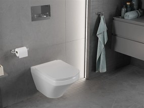 Mexen Vito, závesné WC Rimless 54,5 x 37 cm s pomaly padajúcim sedátkom z duroplastu, biela, 30174000