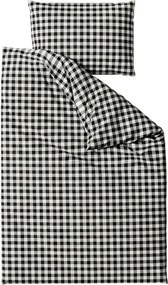 Bavlnené obliečky NORDIC CHECK tmavo sivé Rozmer obliečky: 70 x 90 cm | 140 x 200 cm