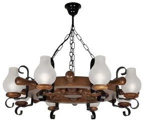 Brilagi - Luster na reťazi TIMONA 8xE14/40W/230V buk/orech