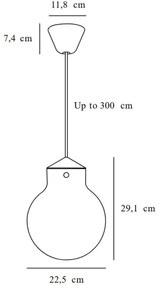 Nordlux - Luster na lanku RAITO 1xE27/25W/230V mosadz/biela