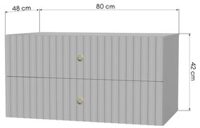 Skrinka pod umývadlo Lore 80 cm šedá