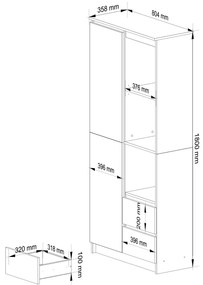 Regál Resolverse (biela + lesk biely). Vlastná spoľahlivá doprava až k Vám domov. 1117303