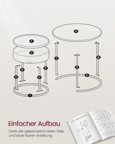 Set dvoch konferenčných stolíkov LCT044K43
