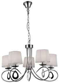 Candellux Biely závesný luster Arnika pre žiarovku 5x E14 35-21687