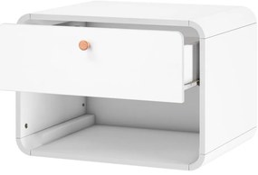 Biely závesný nočný stolík Støraa Cassie