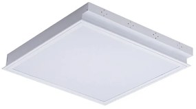 KANLUX Stropné rastrové svietidlo KRETA, 4xG13, 18W, 61x60cm, hranaté, biele