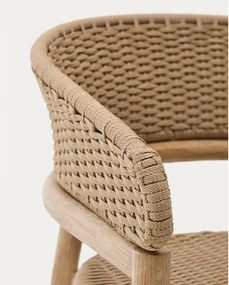 Drevená záhradná stolička v prírodnej farbe Arinella – Kave Home