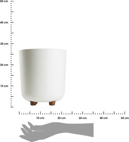 PLASTOVÝ KVETINÁČ TERRA 24X27,5 CM KRÉMOVÁ