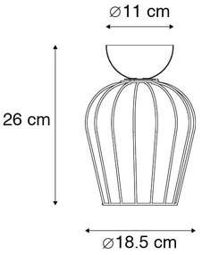 Moderné stropné svietidlo čierne drôtené - Palica