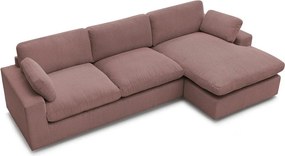 Ružová menčestrová rohová pohovka Belair – Bobochic Paris