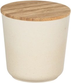 Béžový úložný box s bambusovým vekom Wenko Bondy, 500 ml