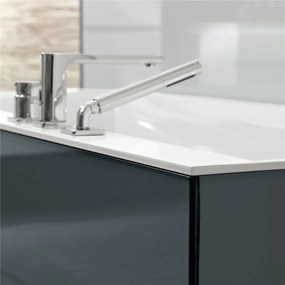 VILLEROY &amp; BOCH Squaro Edge 12 pravouhlá vaňa z materiálu Quaryl, odtok v strede, 1900 x 900 x 450 mm, biela alpská, UBQ190SQE2DV-01