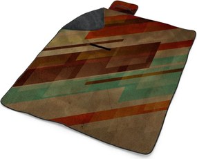 Sablio Plážová deka Hnedá abstrakcia: 200x140 cm