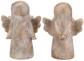 2ks zlatá antik cementová dekorácia anjel - 22*14*31cm