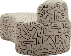 Béžová pohovka z textílie buklé 176 cm Nairobi – Mauro Ferretti