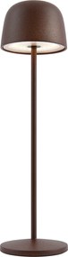 Stolná lampa hrdzavo hnedá vrátane LED nabíjateľná s nabíjacou stanicou IP65 - Raika