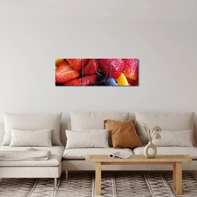 Obraz ovocia (s hodinami) (90x30 cm)
