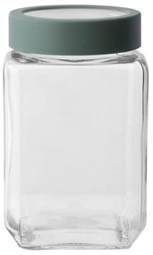 Altom Sklenená hranatá dóza s vekom 700 ml, zelenázelená, 700 ml