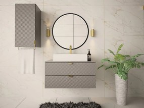 Kúpeľnová zostava Boterio IV, Sifón: bez sifónu, Umývadlo: áno, Farba: sivá