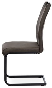 AUTRONIC Jedálenská stolička, sivá látka, čierna podnož DCL-412 GREY3