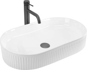 Rea Vanda, umývadlo na dosku 600x340x130mm, biela lesklá, REA-U6526