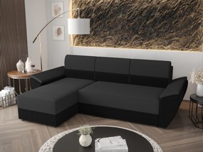 Rohová sedacia súprava Radiant L2 (tmavosivá + čierna) (L). Akcia -20%. Vlastná spoľahlivá doprava až k Vám domov. 1062218