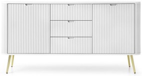 Komoda Zova 168 cm biela/zlatá