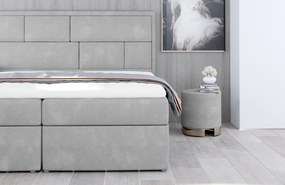 Kvalitná box spring posteľ Meredit 180x200, ružová Velvet
