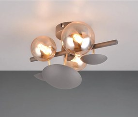 Nástenné svietidlo v sivo-zlatej farbe Bubble – Trio Select