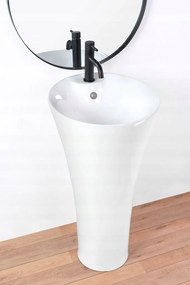 Rea Agnes, voľne stojace umývadlo 455x455x870mm, biela lesklá, REA-U9906