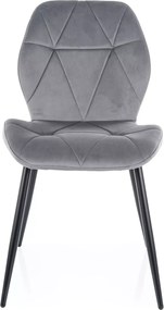 SI Stolička Rick Velvet sivý