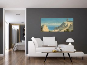 Obraz - Georg Emil Libert, View of Sommerspiret, the Cliffs of Møn, reprodukcia (120x50 cm)