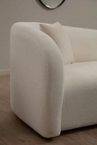 Moderná dvojmiestna pohovka Asos - krémová