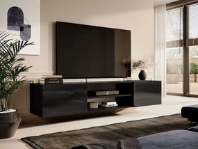 Tv stolík/skrinka Koda 200 K, Farby: čierny / čierny lesk Mirjan24 5903211151781