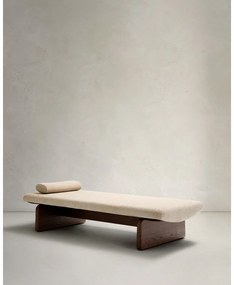 Béžová/v tmavoprírodnej farbe ženilková leňoška (variabilný roh) Topaz – Kave Home