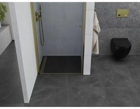 Mexen Pretoria, sprchové dvere do otvoru 70 x 190 cm, 6mm číre sklo, zlatý profil, 852-070-000-50-00