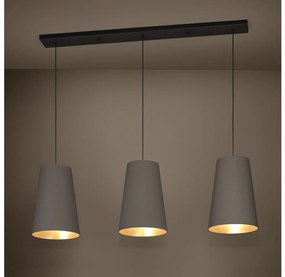 Eglo 390196 - Luster na lanku PETROSA 3xE27/40W/230V hnedá