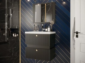 Kúpeľňový nábytok Syliko VI, Sifón: bez sifónu, Umývadlo: nie, Farby: čierna