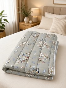 Paplón Sivé kvety 140x200 cm – akcia 1+1 zadarmo