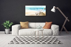 Obraz na plátne Pláž fľaša list umenie 140x70 cm