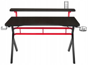 Ultramoderný čierno červený stôl pre náročných hráčov