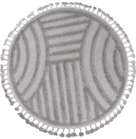 Koberec BERBER 9754 svetlosivý kruh
